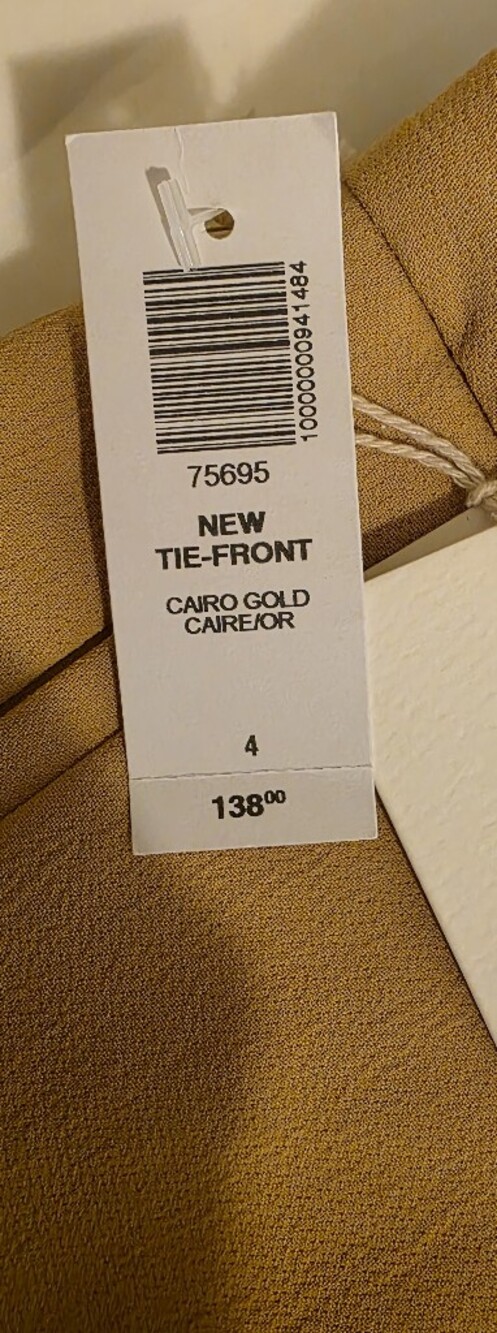Aritzia Wilfred Crepette Ankle Trouser Size 4 In Cairo Gold (yellow) NWT - Picture 11 of 16